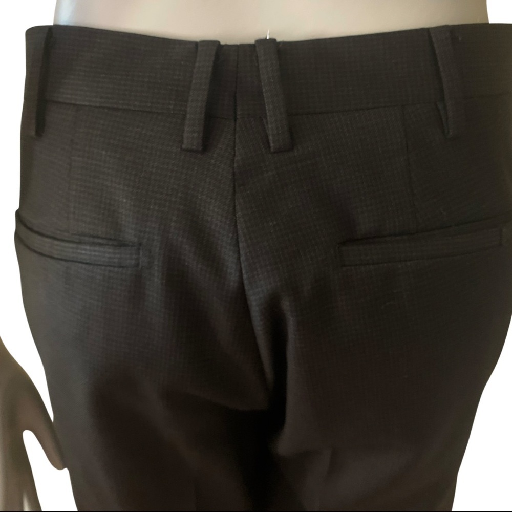 PRADA Men’s Virgin Wool Black Houndstooth Trousers Dress Pants Luxury Designer - Picture 7 of 15